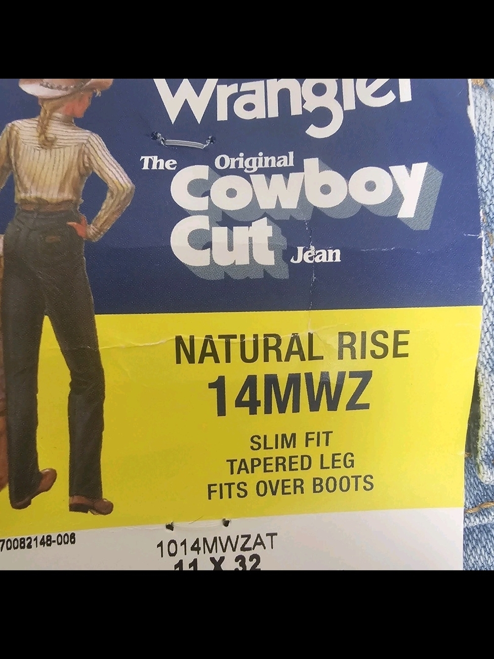 New Wrangler Cowboy Cut 14 MWZ High Rise 11x32 Jeans Women Size 10 Tapered Leg - Picture 11 of 16